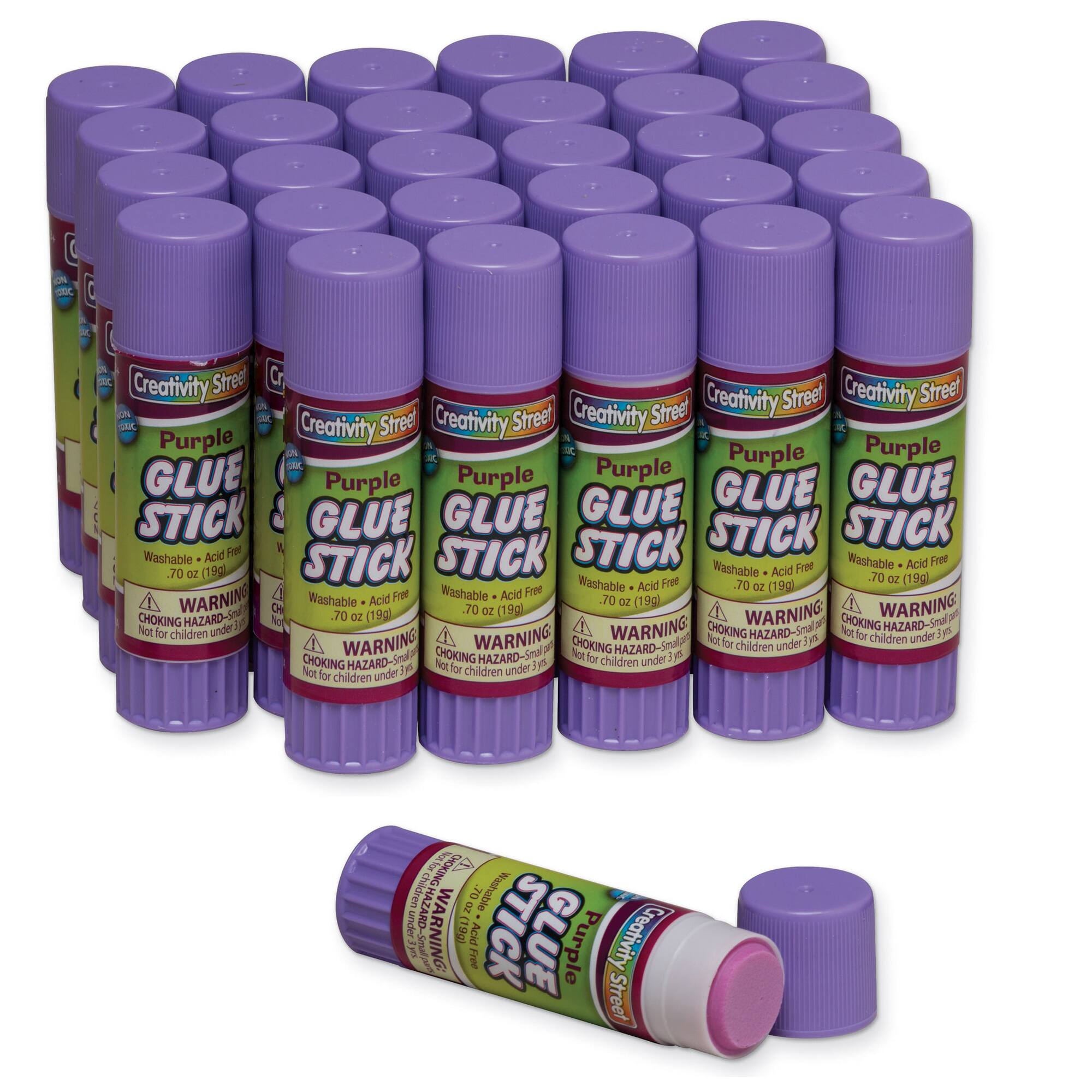 6 Packs: 30 ct. (180 total) Creativity Street® Purple Glue Sticks